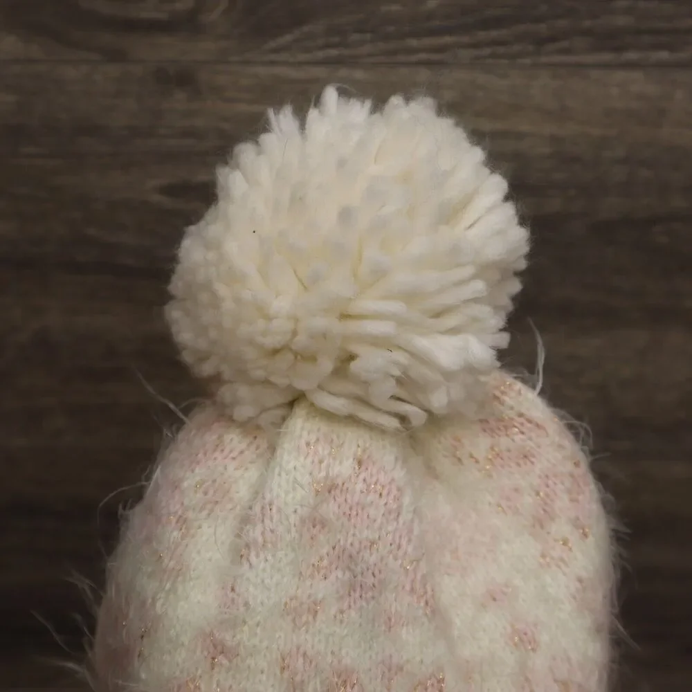Gold Medal International Beanie Stocking Cap Pom Pom Hat Womens One Size Ivory